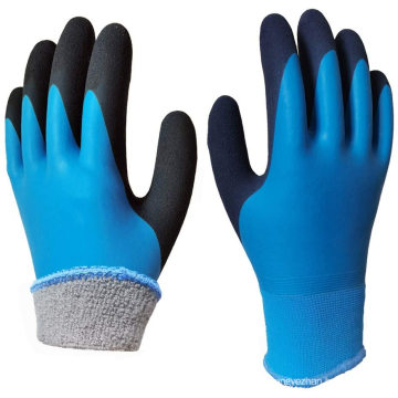 Cold Resistant Double Lined Latex Full Coated waterproof Winter Working Gloves